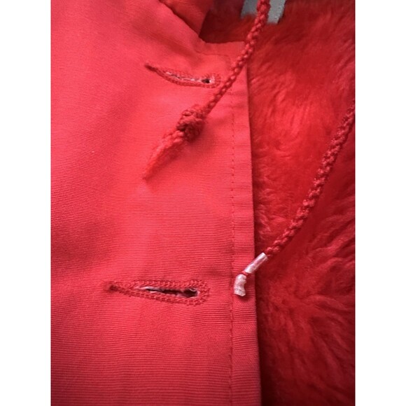 VTG 70s Rothschild Red Girls Coat (6X) Union Made ILGWU, Lined Hood Swing Coat - Picture 10 of 16